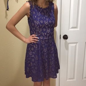 City Studio Royal Blur Lace Dress size 13